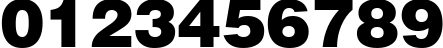 Пример написания цифр шрифтом CyrillicHeavy