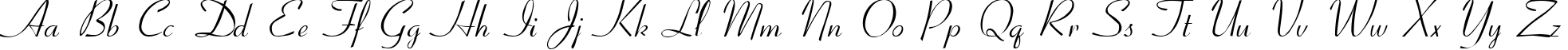 Пример написания английского алфавита шрифтом CyrillicRibbon