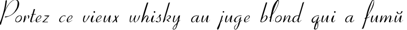 Пример написания шрифтом CyrillicRibbon текста на французском