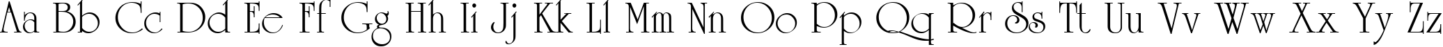 Пример написания английского алфавита шрифтом CyrillicUniversity