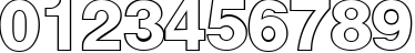 Пример написания цифр шрифтом Cyrvetica Extra Outline