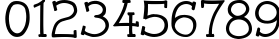 Пример написания цифр шрифтом Czaristite Bold