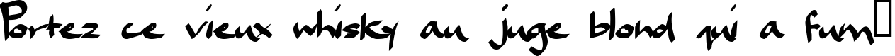 Пример написания шрифтом Dael Calligraphy текста на французском