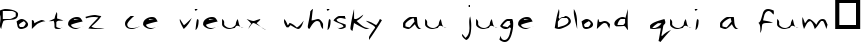 Пример написания шрифтом Dael Neu текста на французском