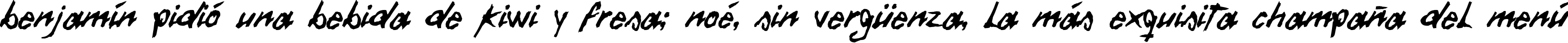 Пример написания шрифтом Daft Font текста на испанском