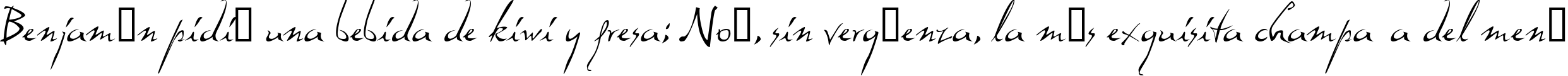 Пример написания шрифтом Dali текста на испанском