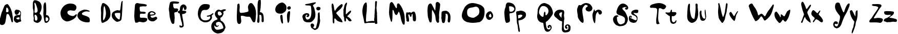 Пример написания английского алфавита шрифтом Dandelion