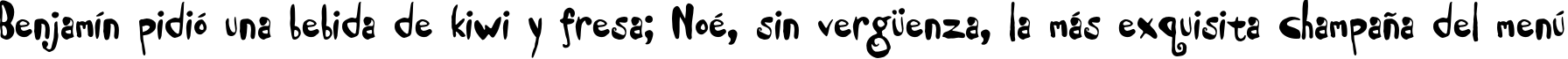 Пример написания шрифтом Dandelion текста на испанском