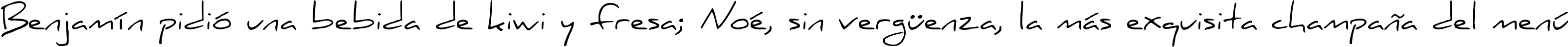 Пример написания шрифтом Daniel текста на испанском