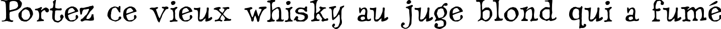 Пример написания шрифтом Dannette текста на французском
