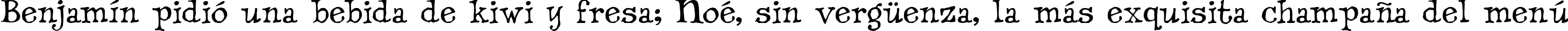 Пример написания шрифтом Dannette текста на испанском