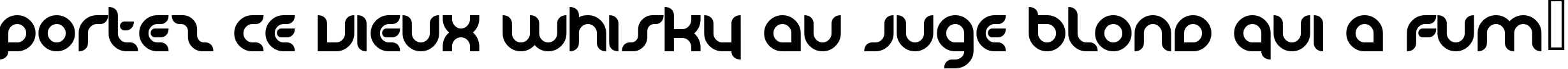 Пример написания шрифтом Danube Bold текста на французском