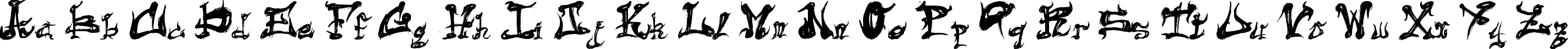 Пример написания английского алфавита шрифтом Dark Flame
