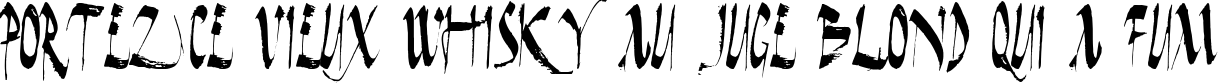 Пример написания шрифтом Dark Horse Condensed текста на французском