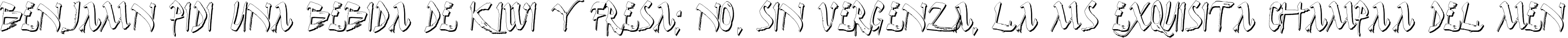 Пример написания шрифтом Dark Horse Shadow текста на испанском