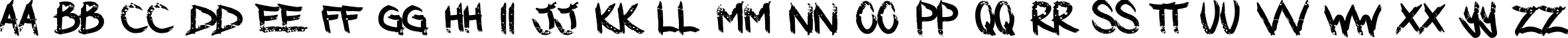 Пример написания английского алфавита шрифтом Dark Waters Regular
