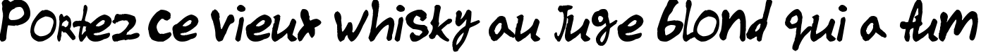 Пример написания шрифтом Darth Emil текста на французском