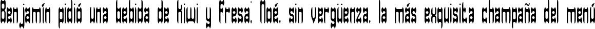 Пример написания шрифтом Dastardly BRK текста на испанском