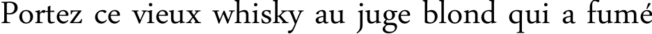 Пример написания шрифтом DaunPenh текста на французском