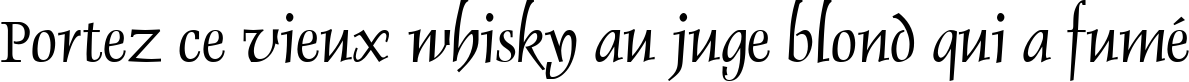 Пример написания шрифтом Dauphin текста на французском