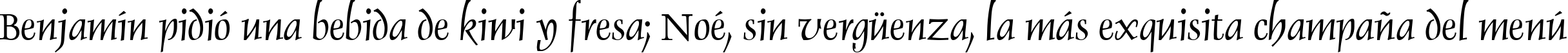 Пример написания шрифтом Dauphin текста на испанском
