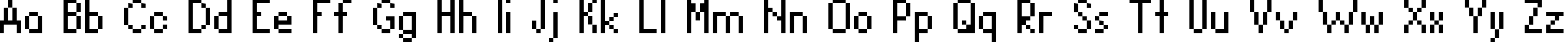 Пример написания английского алфавита шрифтом David Sans Condensed