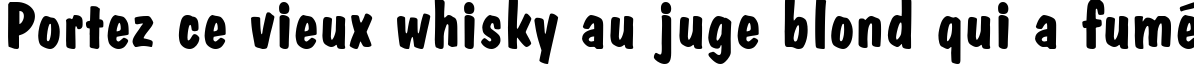 Пример написания шрифтом DawnCastle Bold текста на французском