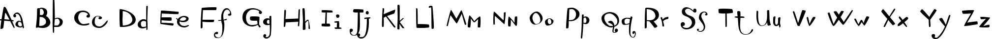 Пример написания английского алфавита шрифтом DayDream