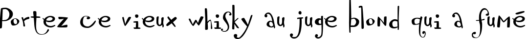 Пример написания шрифтом DayDream текста на французском