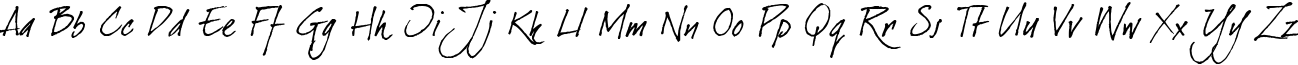 Пример написания английского алфавита шрифтом DearJoe Italic