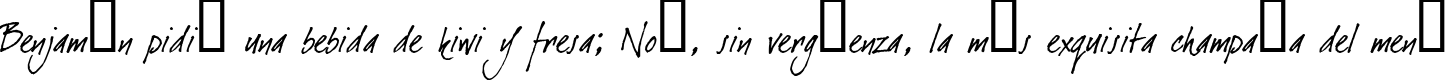 Пример написания шрифтом DearJoe Italic текста на испанском