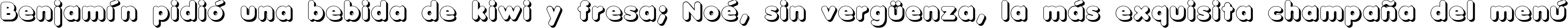 Пример написания шрифтом Debussy Shadow текста на испанском