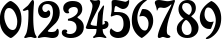 Пример написания цифр шрифтом Decor6Di