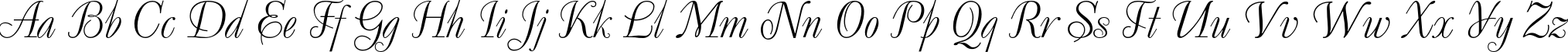 Пример написания английского алфавита шрифтом DecorC