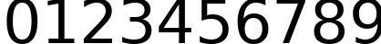 Пример написания цифр шрифтом DejaVu Sans