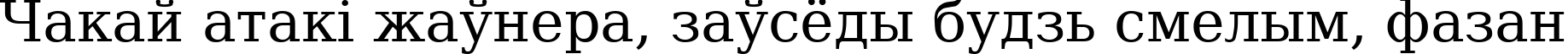 Пример написания шрифтом DejaVu Serif текста на белорусском