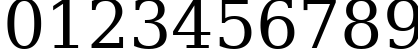 Пример написания цифр шрифтом DejaVu Serif