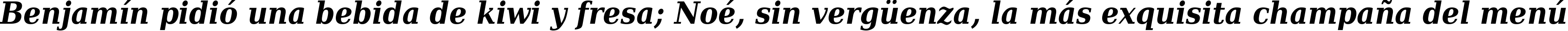 Пример написания шрифтом DejaVu Serif Condensed Bold Italic текста на испанском