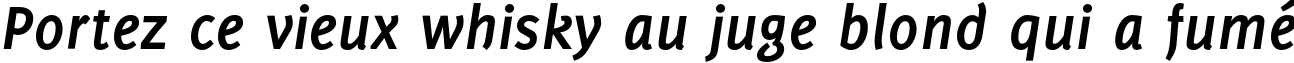 Пример написания шрифтом Delicious-BoldItalic текста на французском