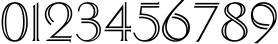 Пример написания цифр шрифтом DelphianC