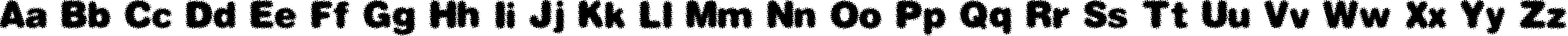 Пример написания английского алфавита шрифтом Dephunked BRK