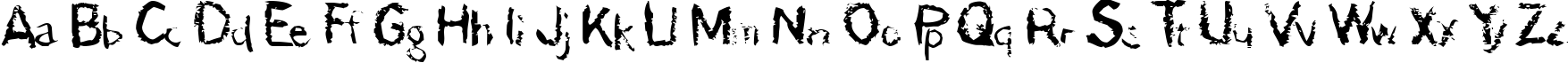 Пример написания английского алфавита шрифтом der Dдmonschriftkegel