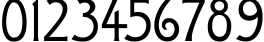 Пример написания цифр шрифтом DesdaC