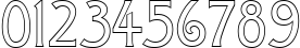 Пример написания цифр шрифтом Desdemona
