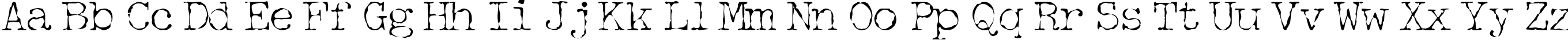 Пример написания английского алфавита шрифтом Detective