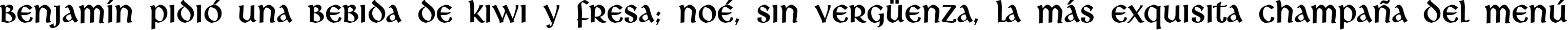Пример написания шрифтом Deutsche Uncialis текста на испанском