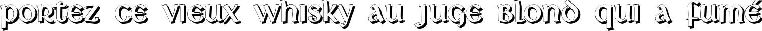Пример написания шрифтом Deutsche Uncialis Shadow текста на французском