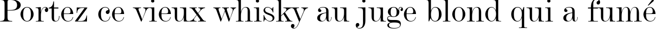 Пример написания шрифтом De Vinne BT текста на французском