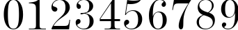 Пример написания цифр шрифтом De Vinne BT