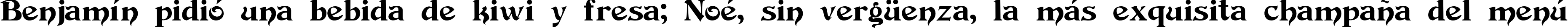 Пример написания шрифтом Devinne Swash текста на испанском